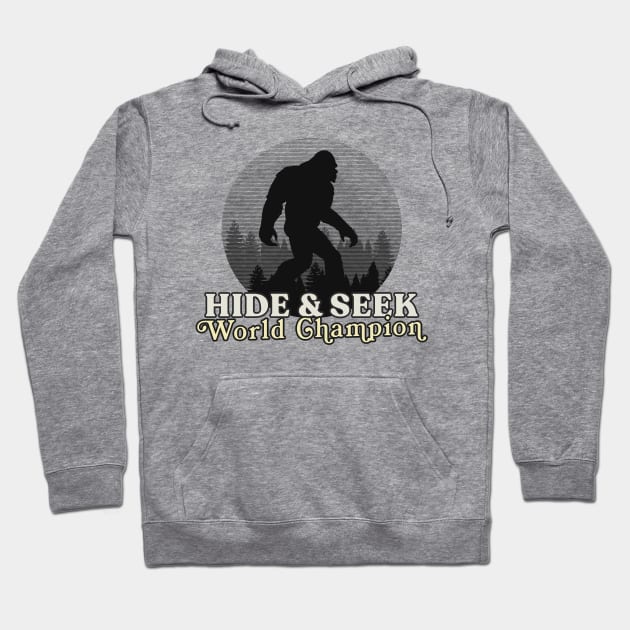 Retro Bigfoot Hide & Seek World Champion Hoodie by DankFutura